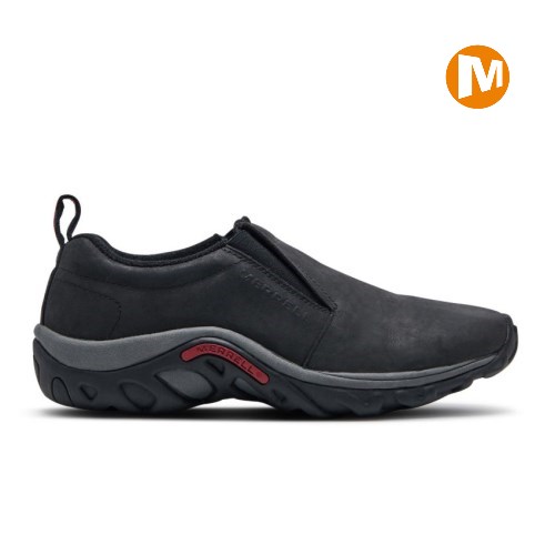 Merrell Jungle Moc Nubuck Slip-On Schuhe Herren Schwarz [DE-QPUFS]